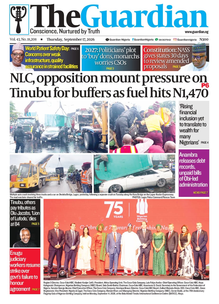 Nigerian Newspapers Daily Front Pages Review | Thursday, 17th September, 2026