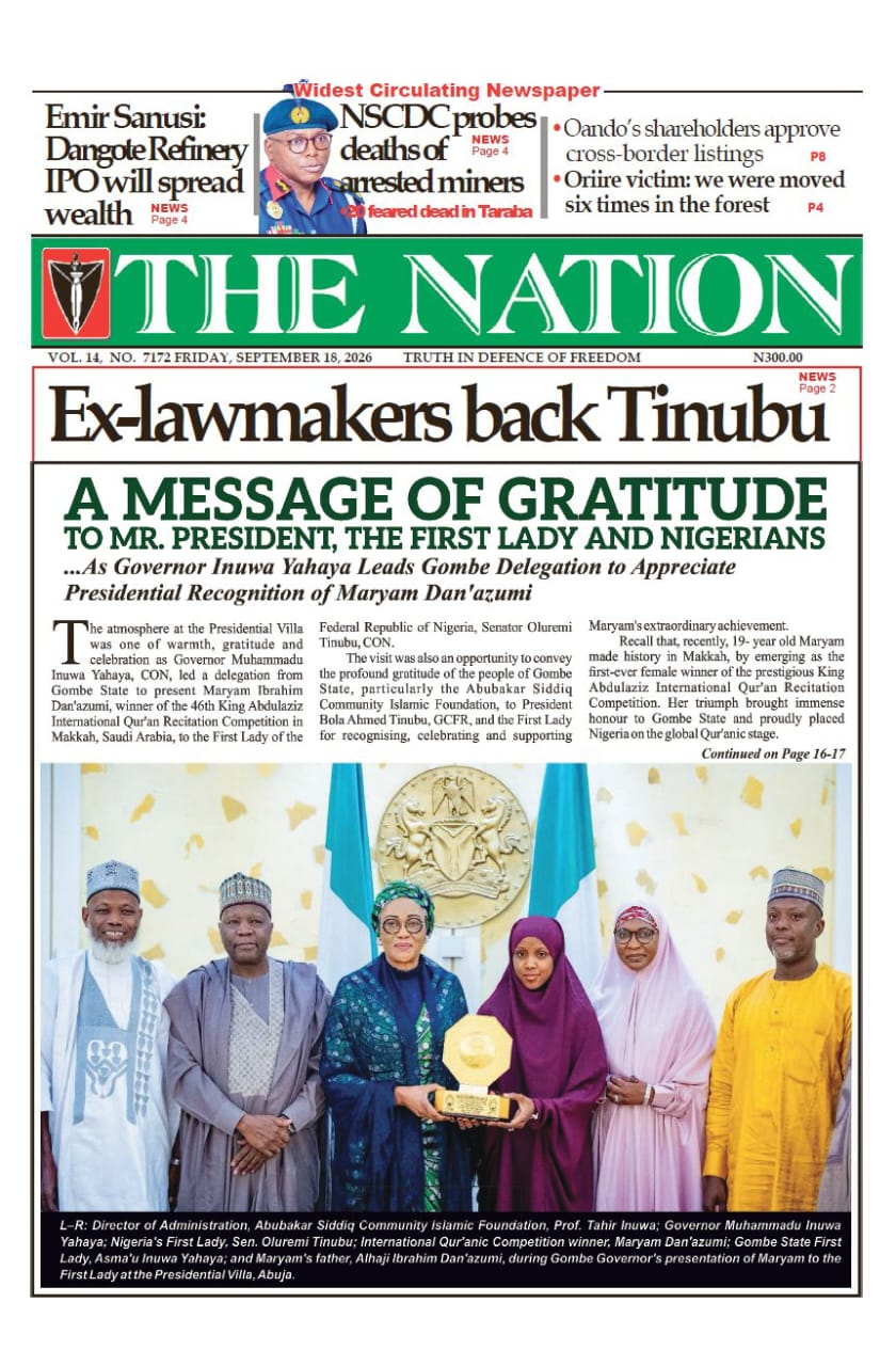 Nigerian Newspapers Daily Front Pages Review | Friday, 18th September, 2026