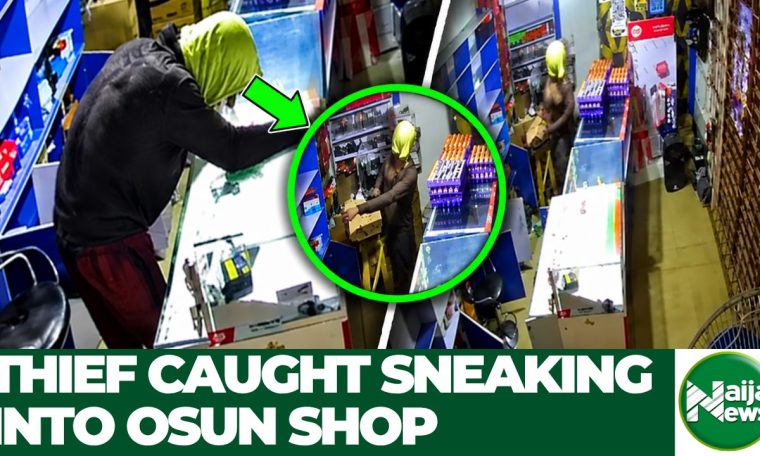 CCTV Captures Thief Sneaking Into Osun Gadget Shop As Business Owners Raise Security Concerns