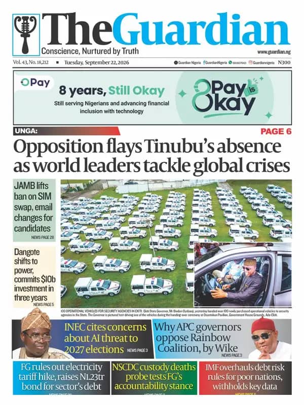 Nigerian Newspapers Daily Front Pages Review | Tuesday, 22nd September, 2026