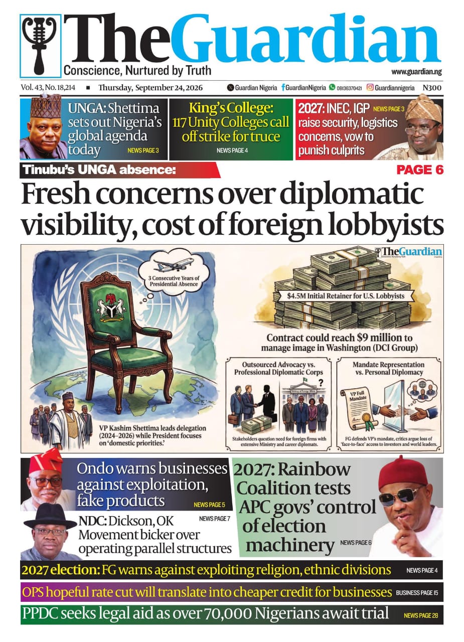 Nigerian Newspapers Daily Front Pages Review | Thursday, 24th September, 2026