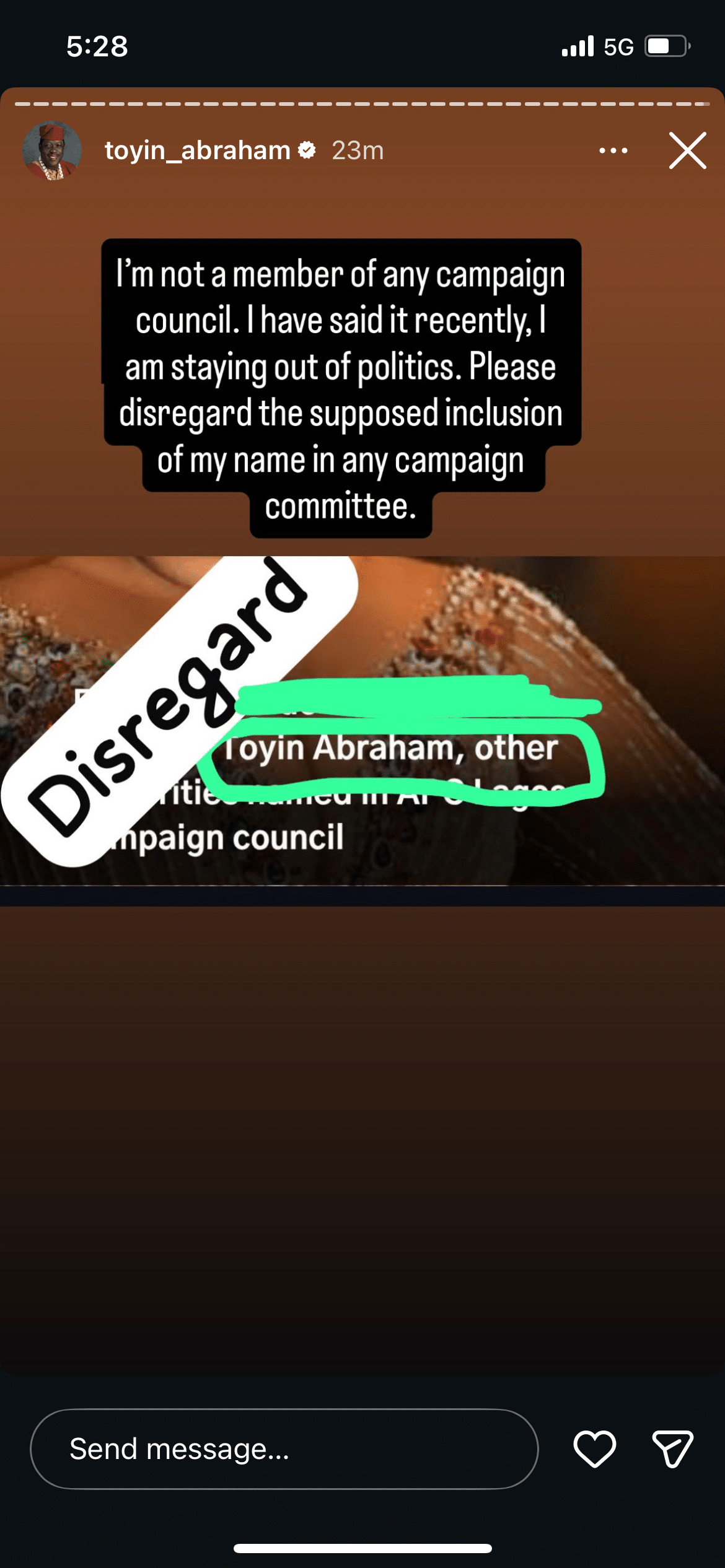 2027: Nollywood Actress, Toyin Abraham Rejects APC’s Appointment