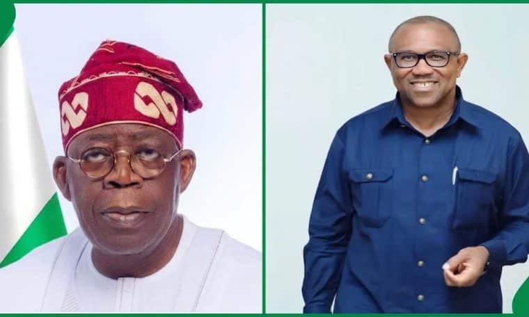 L-R President Bola Tinubu and Former Governor, Peter Obi