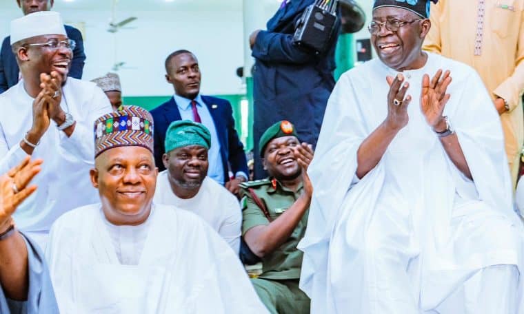 L-R Vice President, Kashim Shettima and Bola Tinubu
