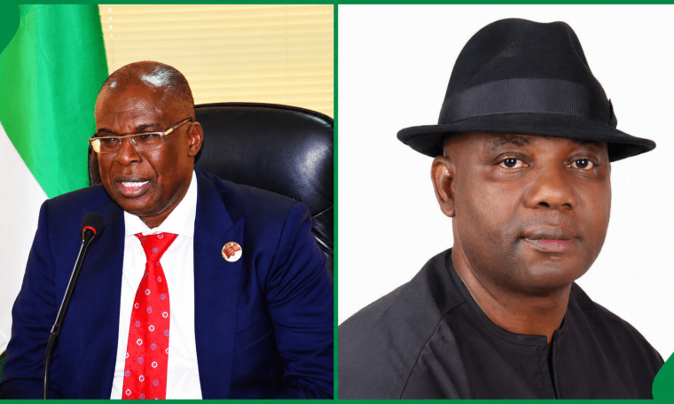 L-R: Ex-governor, Timipre Sylva and Ex-APC Official, Yekini Nabena