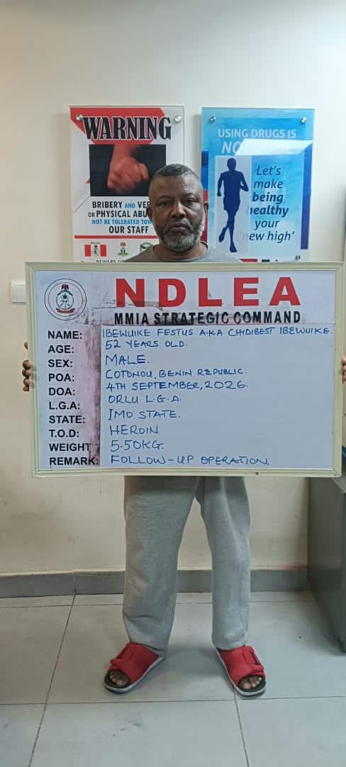 NDLEA, INTERPOL Arrest Wanted Suspect