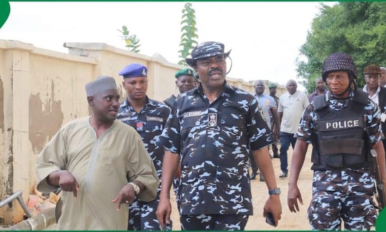 Niger State Police Command visit the scene where the 37 miners lost their lives in NSCDC custody in Minna, Niger State.