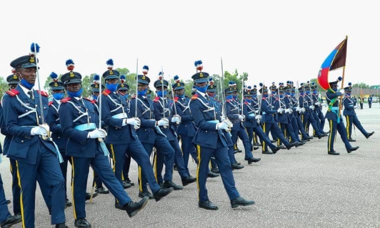 Nigerian Air Force recruit parade