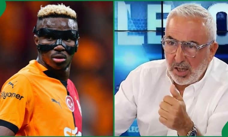 Victor Osimhen and Turkish football pundit Adnan Aybaba