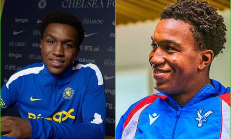 Honest Ahanor during his unveiling as a Chelsea and Crystal Palace player on the same day, on September 1.