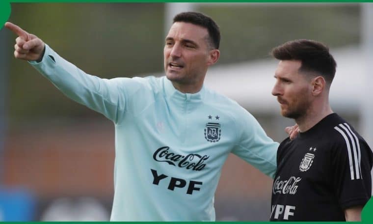 Scaloni and Lionel Messi
