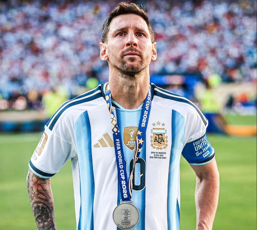 Lionel Messi after losing the 2026 FIFA World Cup final.