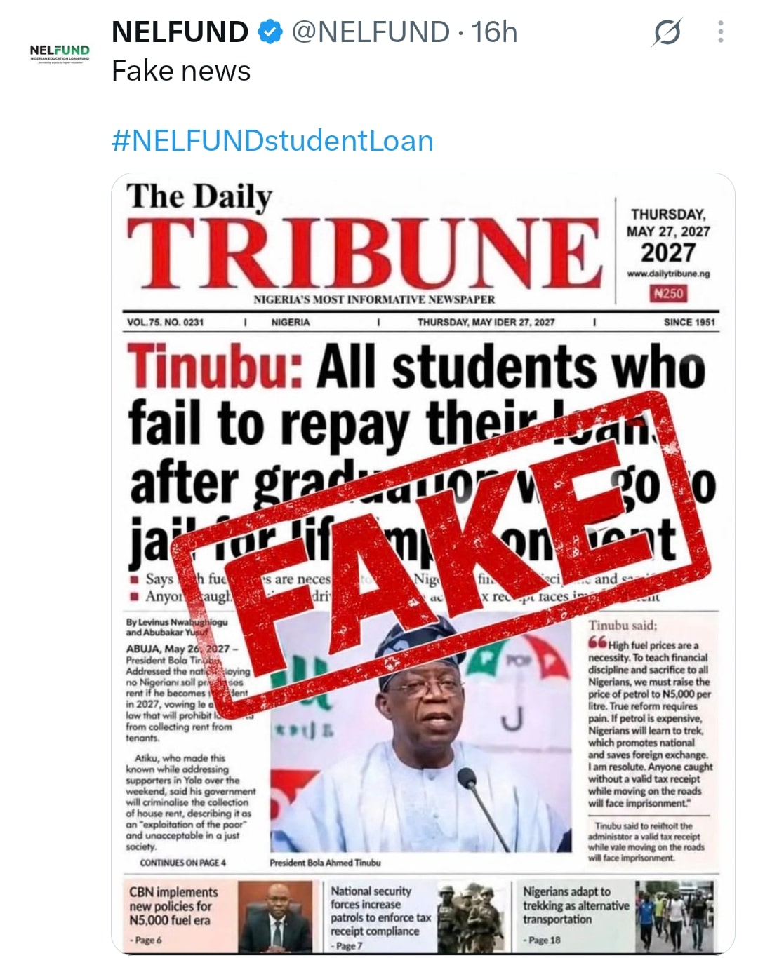 NELFund Speaks On Students Loan Defaulters Facing Life Imprisonment