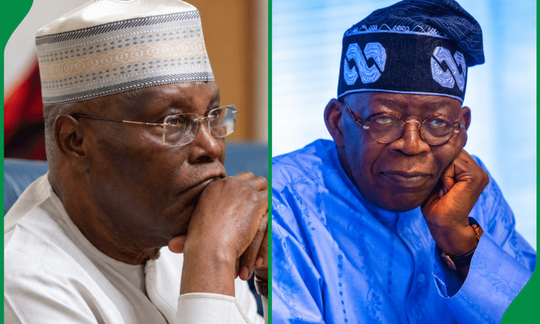 L-R: Former Vice President Atiku Abubakar and President Bola Tinubu