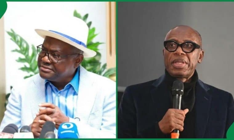 FCT Minister, Nyesom Wike and the Vice Presidential Candidate of the ADC, Rotimi Amaechi