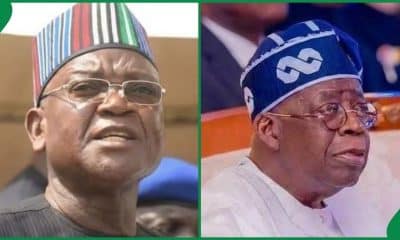 Former Benue State Governor, Samuel Ortom and President Bola Tinubu