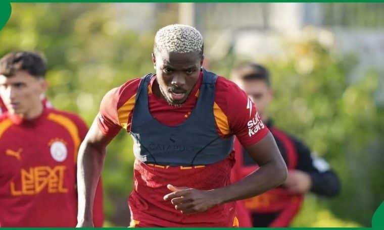 Victor Osimhen in training at Galatasaray