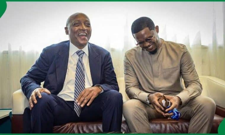 CAF president Patrice Motsepe and Cameroon FA president, Samuel Eto'o
