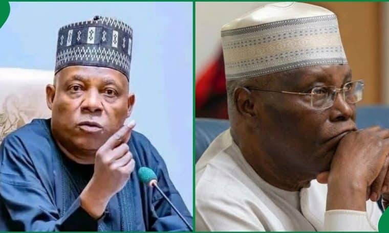 Vice President Kashim Shettima and ADC Presidential Candidate, Atiku Abubakar