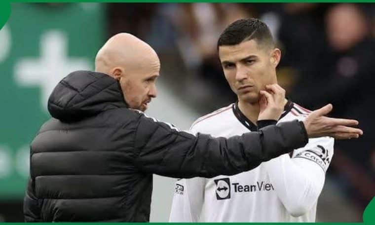 File photo of Erik ten Hag and Cristiano Ronaldo during their time together at Manchester United.