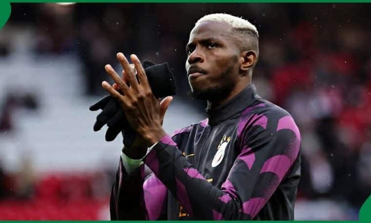Victor Osimhen before the Champions League clash with Lille on Wednesday, October 21.