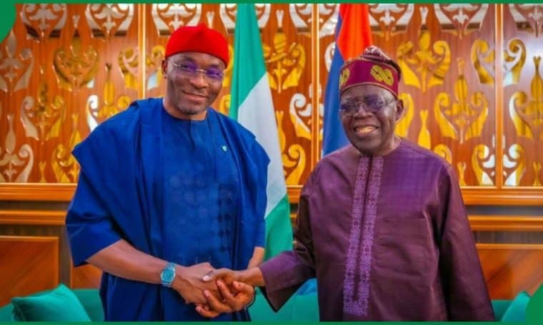 Speaker of the House of Representatives, Benjamin Kalu and President Bola Tinubu