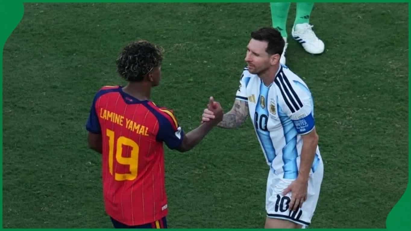 File photo of Lamine Yamal and Lionel Messi