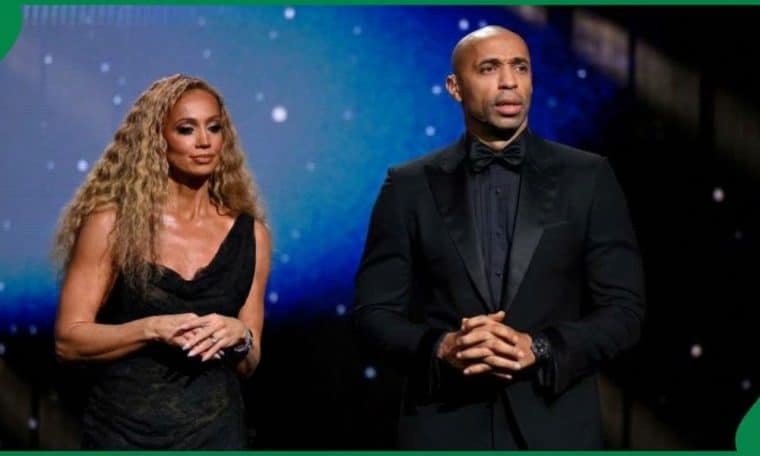 2026 Ballon d'Or hosts Kate Scott and Thierry Henry.