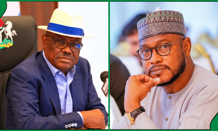 FCT Minister, Nyesom Wike and Zamfara Governor, Dauda Lawal