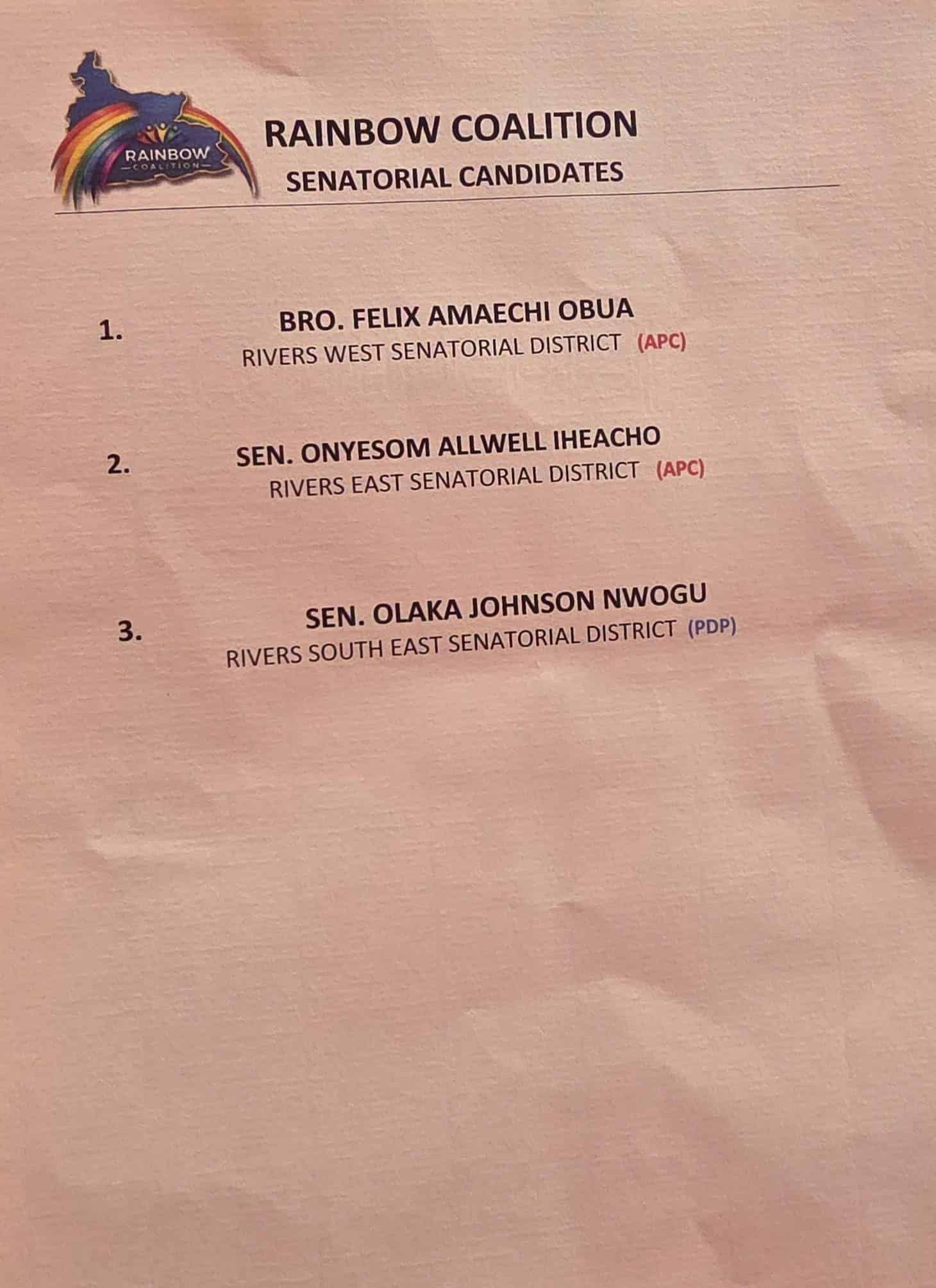 2027: Wike Unveils Candidates Of The Rainbow Coalition In Rivers State (Full List)