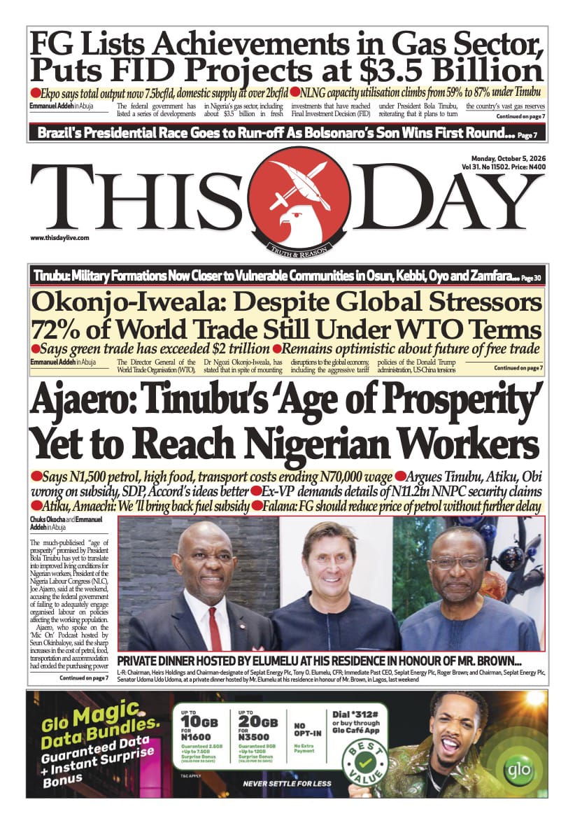 NYSC Kidnap, Overlapping Budget, Others | Nigerian Newspapers Daily Front Pages Review