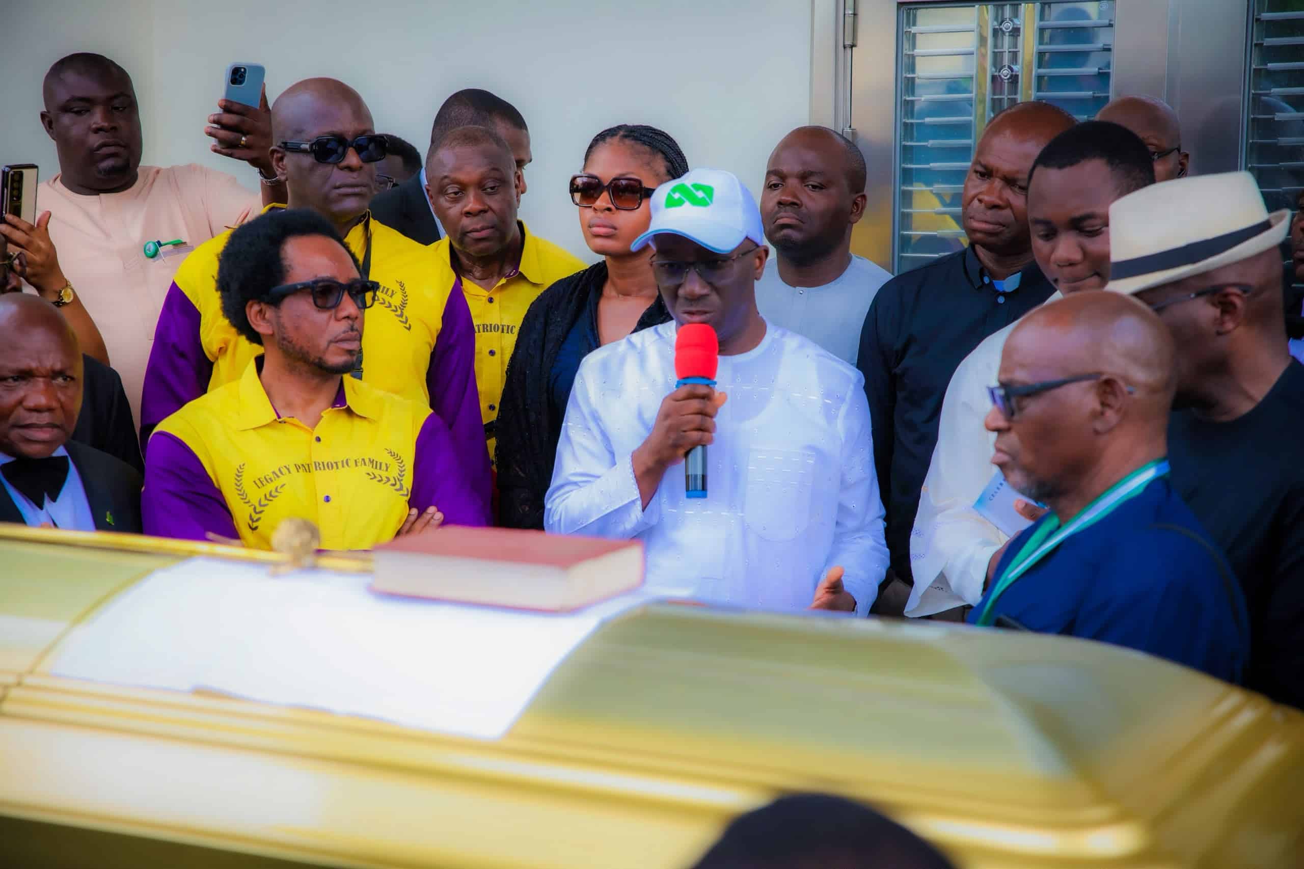 Photos: ‘He Was A Brother’ – Okpebholo Receives Dan Orbih’s Remains