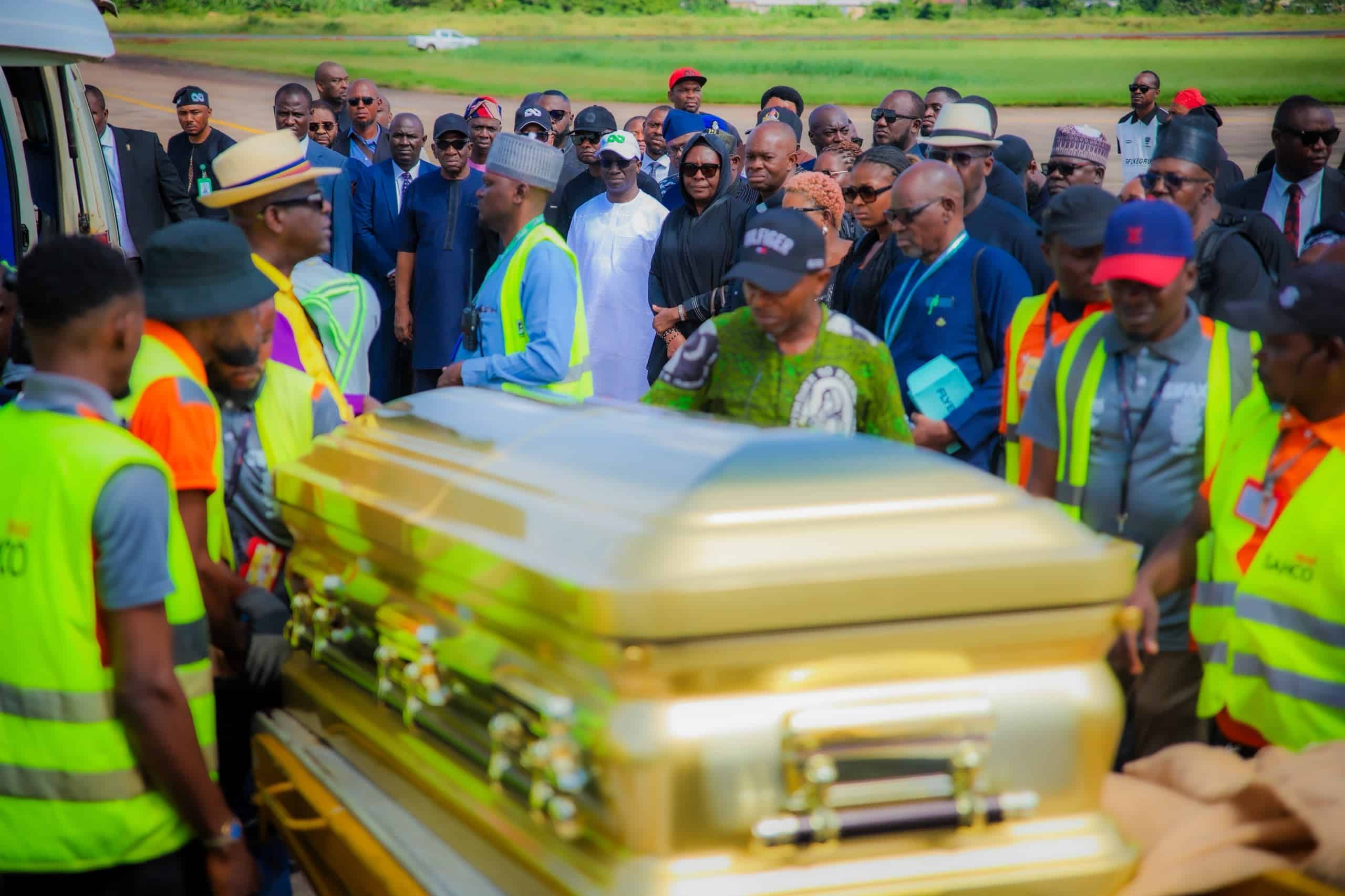 Photos: ‘He Was A Brother’ – Okpebholo Receives Dan Orbih’s Remains