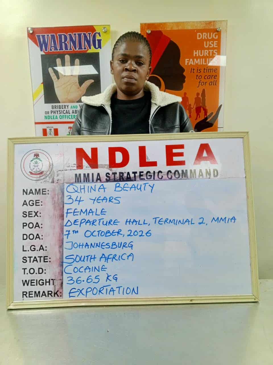 Photos: S/African Woman, US-based Grandma Arrested In NDLEA Airport Raids