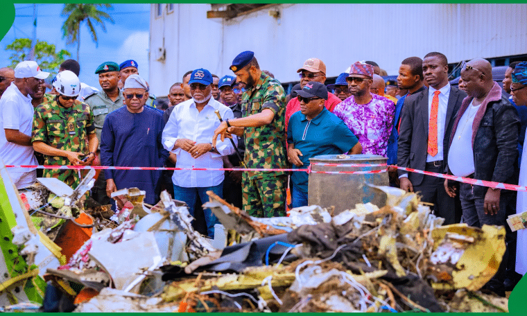 Lucky Aiyedatiwa with NAF Crashed scrap