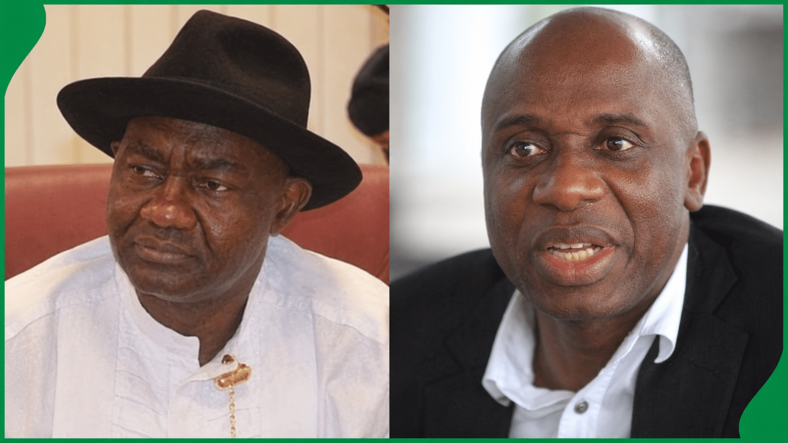 L-R: Magnus Abe and Rotimi Amaechi