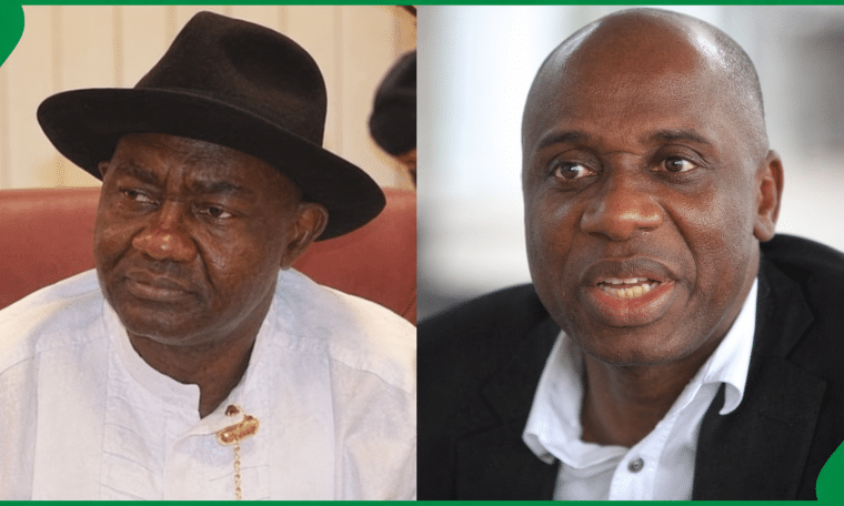 L-R: Magnus Abe and Rotimi Amaechi