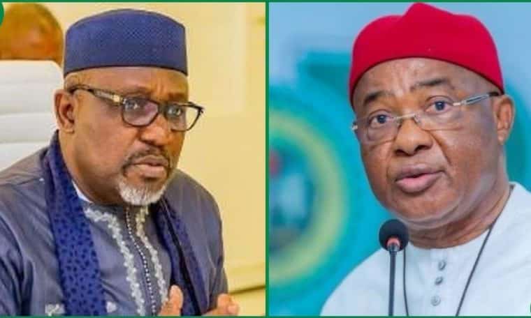 Rochas Okorocha and Hope Uzodinma