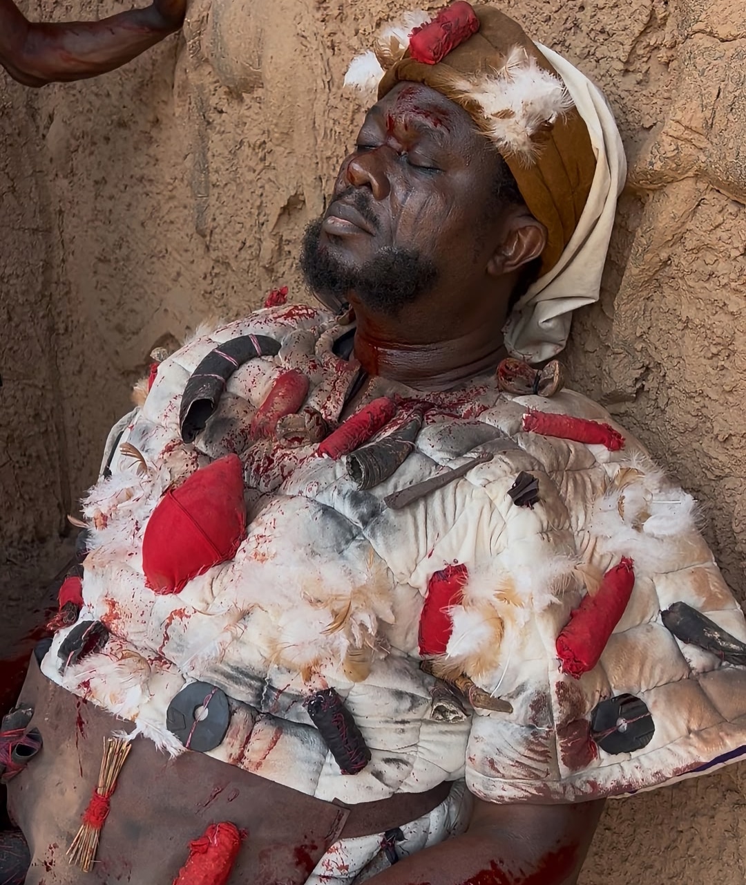 Muyiwa Ademola on a movie set