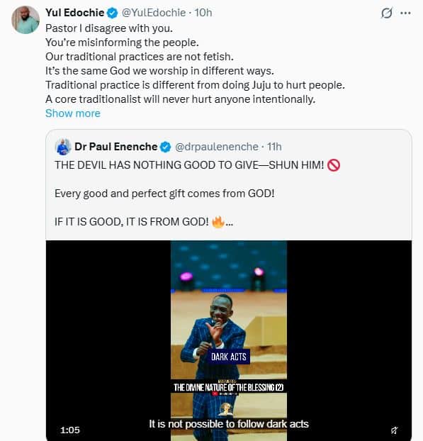 ‘You’re Misinforming People’ – Yul Edochie Tackles Pastor Enenche