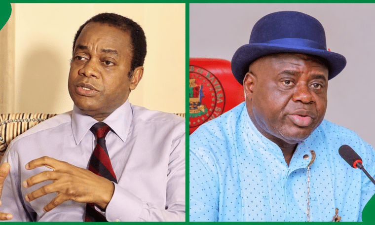 PRP Presidential Candidate, Donald Duke and Governor of Bayelsa State, Douye Diri