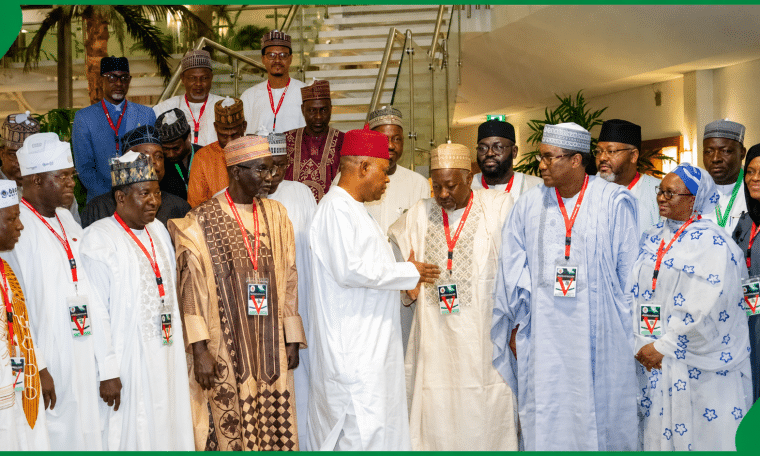 Vice President Kashim Shettima meets Northern leaders, former governors.