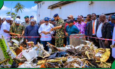 Ondo State Governor Lucky Aiyedatiwa visits crash site.