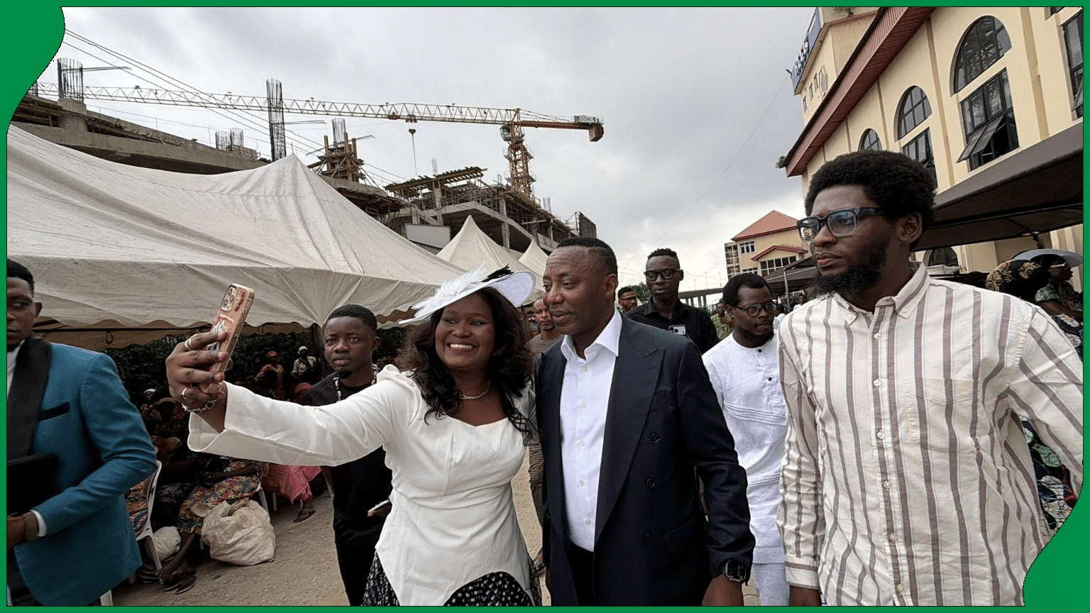 Omoyele Sowore at the RCCG National Headquarters